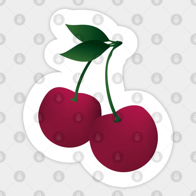 Sweet cherry fruit strawberry gift cherry tree Sticker by MrTeee